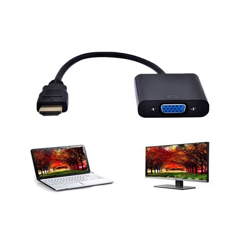 Адаптер преходник HDMI към VGA с кабел 1080p