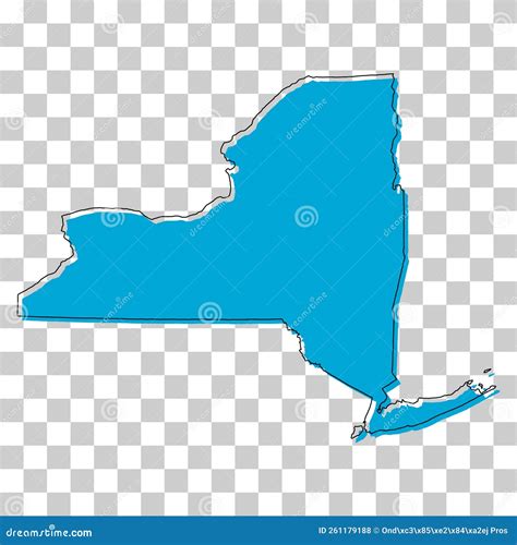 New York Map Shape, United States of America. Flat Concept Icon Symbol ...