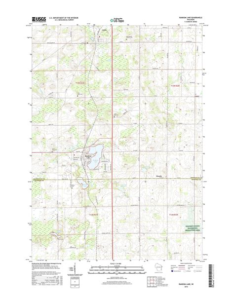 Random Lake Wisconsin US Topo Map – MyTopo Map Store
