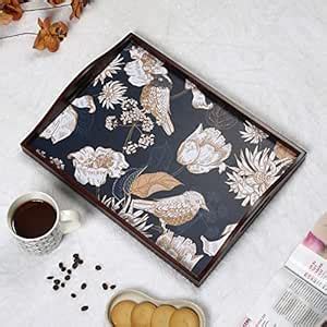 Wooden Serving Tray by Reinvention Factory in Tutsi Bird Design, for ...