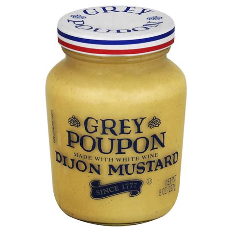 Grey Poupon Classic Dijon Mustard Jar, 8 Ounce, 12 Per Case