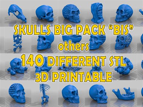 140 Skulls Big Pack - Stl 3d Printable - Etsy