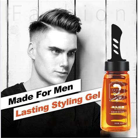 Men Hair Styling Gel One Comb Type Cool Men's Hair Gel Back Head ...