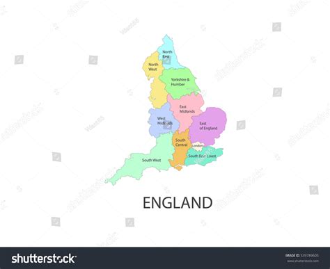 Simple map of england outline