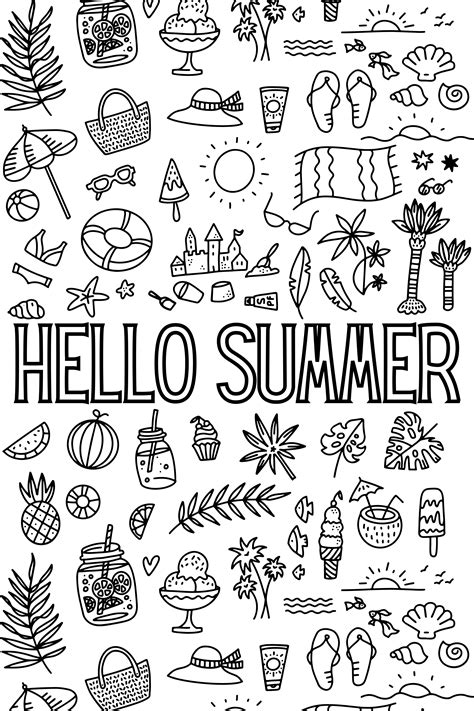 Cute Coloring Pages Summer at tanzaynblog Blog
