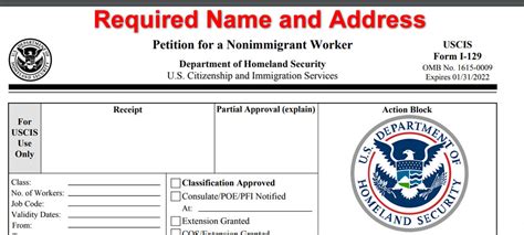 USCIS Rejecting Form I-129 Petitions That Lack Required Name and Address