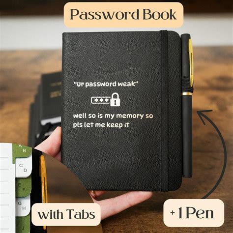 Funny Password Book With Alphabet Tabs Compact Funny Quote Password ...