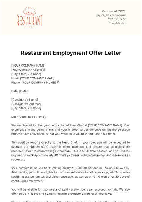 Free Loan Offer Letter Template to Edit Online
