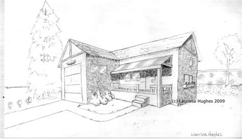 2 Point Perspective Drawing House at PaintingValley.com | Explore collection of 2 Point ...