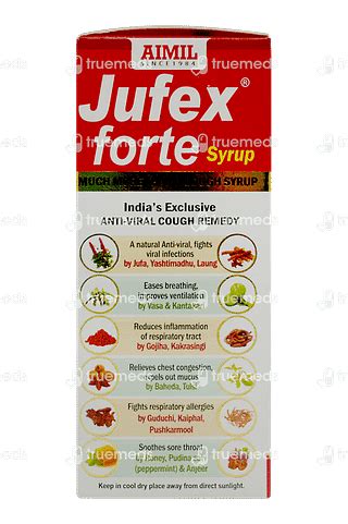 Jufex Forte Syrup 100 Ml - Uses, Side Effects, Dosage, Price | Truemeds