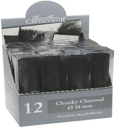 CRETACOLOR Chunky Charcoal 18MM Stick (Box of 12) : Amazon.in: Home ...