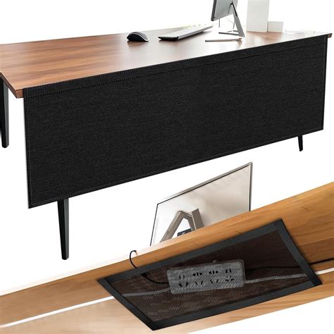 Amazon.com: 14.9 x 60 Inch Under Desk Privacy Panel with Table Cable ...