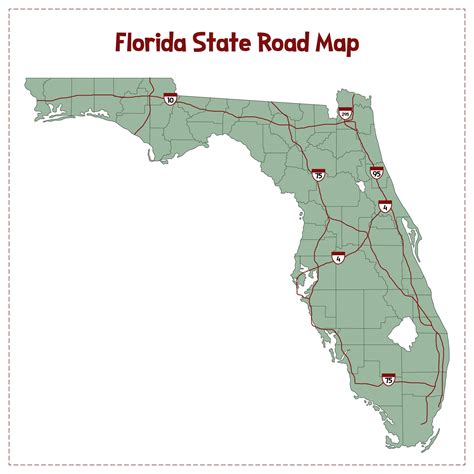 Florida State Map - 10 Free PDF Printables | Printablee