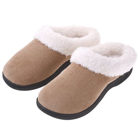 VONMAY - Women's Slippers House Shoes Fuzzy Fluffy Clog Slip On Memory ...