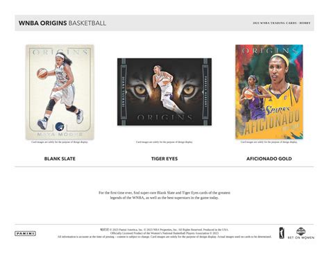 2023 Panini Origins WNBA Basketball Cards