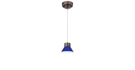 Lithonia Lighting 3 LED Cylinder Fitter Mini Pendant with Cone Cobalt ...