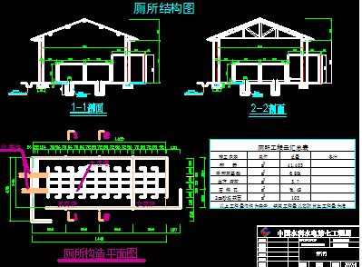 公厕平面图（绘图细致）_园林公建_土木在线