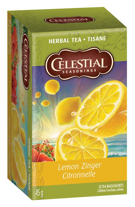 Celestial Seasonings Lemon Zinger Herbal Tea 20ct Box