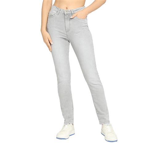 Being Human Women Straight Fit Denim-Ice Grey – beinghuman-clothing