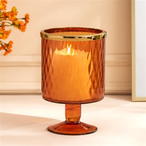 Buy Fiesta Glass Bubbled Hurricane Candle Holder from Home Centre at ...