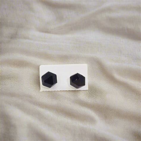 AM5762 Multi-Design Jet Screw Black Earrings for Girls and Women (1 Pa ...