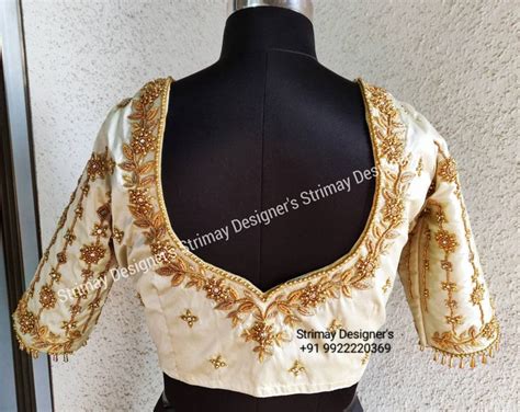 Buy Maggam Work Blouse | Handmade Embroidery Blouse | Saree Blouse With ...