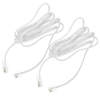 Hemoton 2pcs Telephone Adapter Extension Cable for Use High-Speed ...