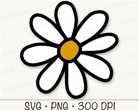 Daisy Flower Retro Groovy Daisy SVG Daisy PNG Vector Cut - Etsy Ireland