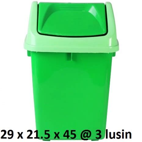 TONG SAMPAH PLASTIK KECIL KOTAK / SEGI 15 Liter FLO