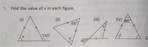 Find the value of x in each figure. Question no 3 and 4. - Brainly.in