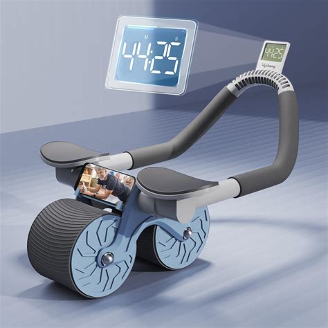 2024 New Ab Roller Wheel with Knee Mat &Timer, Automatic Rebound ...
