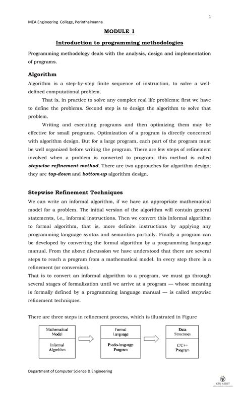 Dsa-module-1 ktuassit - MEA Engineering College, Perinthalmanna MODULE ...