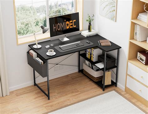 HOMIDEC L Shaped Desk 100CM Computer Desk Study India | Ubuy