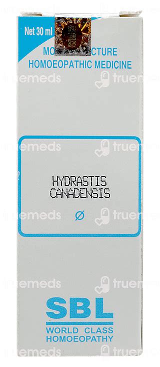 Sbl Hydrastis Canadensis Mother Tincture 30 Ml - Uses, Side Effects ...