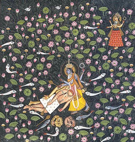 Exotic India Lord Vishnu Kills Madhu and Kaitabh on His Thighs as Yoga ...