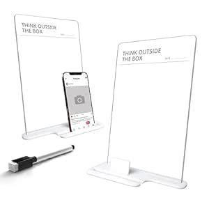 Clickedin Aesthetic Think Outside The Box Transparent Writing Acrylic ...