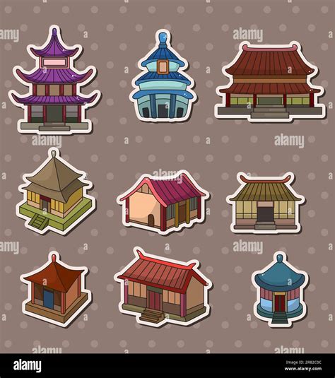 Chinese house stickers Stock Vector Image & Art - Alamy