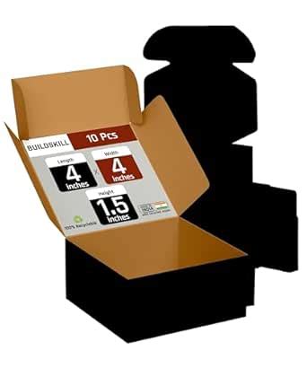 Mailer Box 4X4X1.5 (Pack of 10) Black : Amazon.in: Industrial & Scientific
