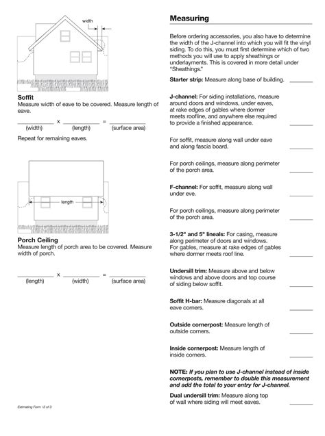 Siding Estimate Template