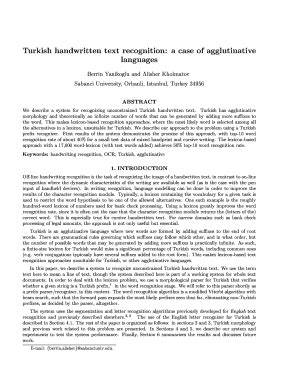 Fillable Online Turkish handwritten text recognition: a case of ...