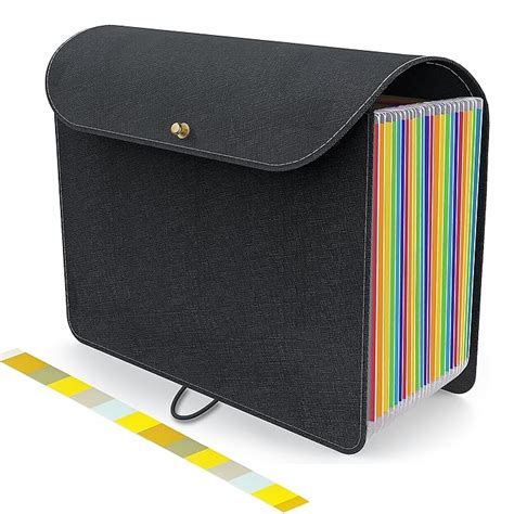 NISUN Pu Leather Expanding File Folders, A4/Letter Size Paper Holder ...