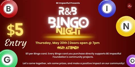 BE Impactful Presents: R&B Bingo, Chill N Grill, North Charleston, 30 ...