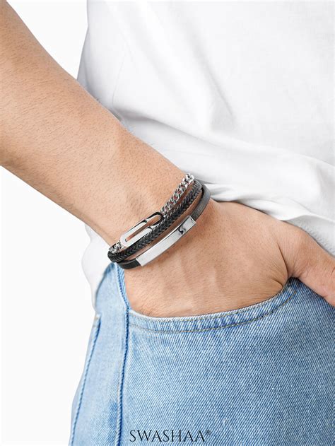 Men's Leather Bracelets – Swashaa