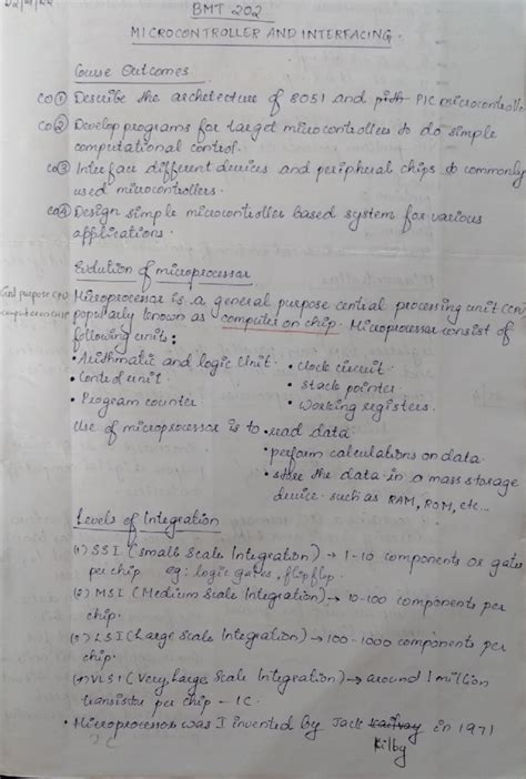 Microcontroller full notes - microprocessor and microcontroller - Studocu