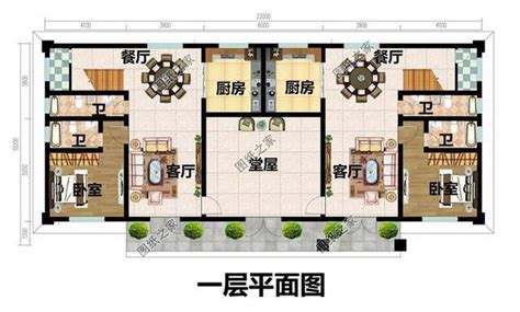 兄弟双拼自建房，美观大气，户型非常实用，看了真的好想回家建房！_盖房知识_图纸之家