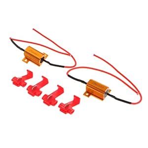 PopEye 1 Pair 12V 25W 10Ohm Load Resistor to Fix Turn Signal Flash ...