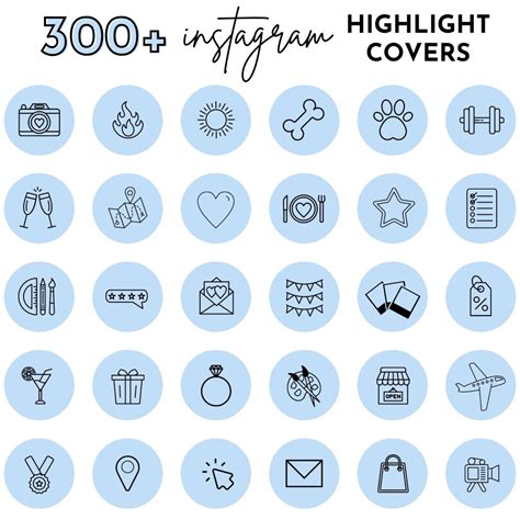 300+ Light Blue Instagram Highlight Cover Icons - Sammy Anne Creative