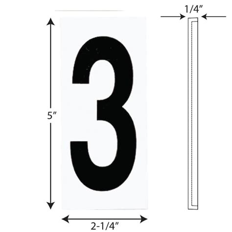 Progress Lighting Address number 5-in White Number 3 P5970-003 at Lowes.com