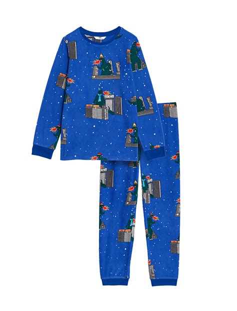 Buy Fleece Tokyo Pyjamas (2-16 Yrs) at Marks & Spencer