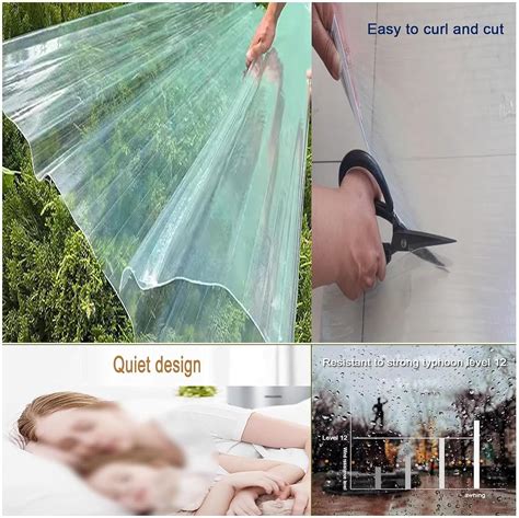 HONGKEFIT 1mm Corrugated Roofing Sheet,Transparent Roof India | Ubuy